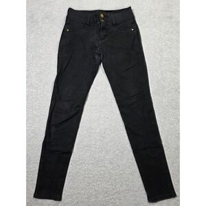 JW Maxx Jeans Womens L Black High Rise Skinny Jegging Dark Wash Pants Denim